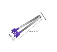COLLBATH Pince Multifonction Acier Inoxydable avec Prise Silicone Antidérapante Mini Pince à Glaçons Sucre Bonbons et Toast Compacte et Portable pour Cuisine et Bar