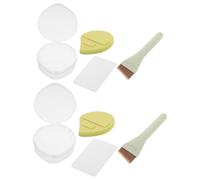 COLLBATH Pinceau Plat pour Fond de Teint Liquide Biseauté Houppette à Poudre Palette Multifonctionnelle pour Mélange Set Maquillage Visage Complet Outil Estompeur Crème Coffret Voyage