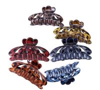 COLLBATH Pinces à Cheveux Élégantes Accessoires Coiffure Panthère en Résine Lot de 6 pour Femmes Adaptées à Différents Styles et Occasions Importantes
