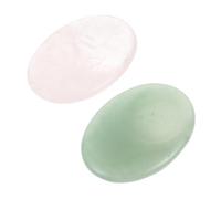 COLLBATH Planche Gua Sha Visage 2 Pièces Pierre Naturelle 2 Couleurs Outil Massage Facial Anti-stress Récupération Musculaire Soins Peau