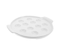 COLLBATH Plat à Escargots Céramique Compartiments avec Double Poignées Antibrûlure pour Four Design Rainuré pour Maintien Coquilles et Sauce Cuisson Pratique et Polyvalente