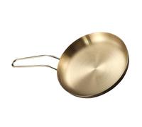 COLLBATH Plateau à Steak Acier Inoxydable avec Poignée Plateau de Service pour Desserts et Tapas de Cuisine Pratique et Résistante pour Maison et Restaurant Design Élégant et Facile à