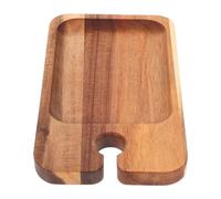 COLLBATH Plateau avec Porte-verre à Vin Planche à Apéritif Multifonction pour Pique- Service Pratique pour Repas et Événements Familiaux