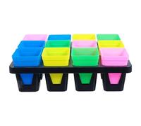 COLLBATH Plateau de Semis Cases avec Pots de Pépinière Bac Rempotage Plastique pour Germination et Culture de Légumes Adapté Jardin Balcon Cour Extérieur Couleur Couleur Aléatoire