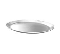 COLLBATH Plateau de Service Inox Rond pour Apéritifs et Desserts Assiette Pâtissière Acier Inoxydable Plateau Buffet Élégant pour Fruits Steaks et Snacks
