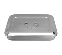 COLLBATH Plateau en Acier Inoxydable pour Instruments de Manucure - Et Rangement pour Outils de Nail Art - Plaque de avec Couvercle pour Salon Et Domicile