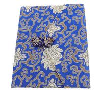 COLLBATH Pochette Rectangulaire Brocart Bleu Roi Fermeture Éclair pour Rangement de Textes Bibliques et Bijoux, Organiseur Polyvalent D'emballage Bouddhiste, Paquet Présent Pratique