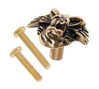 COLLBATH Poignée de Tiroir en Laiton Vintage Patiné, Bouton Unique Style Ange, Quincaillerie pour Armoires Cuisine, Bouton de Meuble Décoratif Résistant, Compatible Placard et Commode