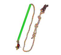 COLLBATH pôle Teaser pour Animaux de Compagnie Jouets pour Chiots Chien Race grinçant cliqueur mâcheurs Dog Toys Chiot Jouets interactifs pour Chiots chasser la Queue Teaser Green