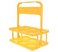 COLLBATH Porte-Boisson Pliable Portable 6 Bouteilles en Plastique Jaune, Grosse Taille, Léger Et Réutilisable, pour Voiture Et Fêtes, Support De Bière Compact Et Pratique