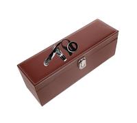 COLLBATH Porte-Bouteille De Vin PU avec Poignée Coffret Élégant pour Bouteille De Vin Boîte De Rangement Pratique pour Amateurs De Parfaite pour Fêtes Dîners