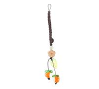 COLLBATH Porte-clés de kakis vitré pendentif de téléphone portable aux fruits ornement suspendu pour téléphone portable Bonne chance clé porte-clés en cristal pour femme un verre