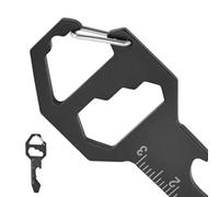 COLLBATH Porte-clés Multifonctions Compact avec Ouvre-bouteille Clé Hexagonale Règle et Cutter Outil Léger pour Camping Réparations et Activités Plein Air