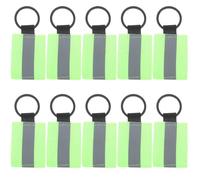 COLLBATH Porte-clés Réfléchissants Double Face Équipement de Sécurité Visible Lot de 10 en Nylon et Alliage D'aluminium et Décoration de Fête pour Sortie Nocturne