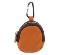 COLLBATH Porte-Monnaie en Peau De Vache Porte-Clés Mini Trousse De Maquillage Petit Portefeuille Trousse De Toilette De Voyage Cosmétique Porte-Clés en Peluche Mini À Monnaie