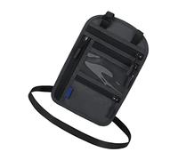 COLLBATH Porte-Passeport RFID Multifonctionnel avec Poche De Cou Organisateur De Voyage pour Documents Et Cartes Protection Vol Électronique Gris Foncé
