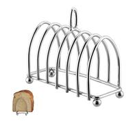 COLLBATH Porte-Toast en Acier Inoxydable pour 6 Tranches, Étagère Cuisine Compacte et Légère, Support de Rangement pour Toasts, Adapté Cuisine Domestique et Restauration Professionnelle