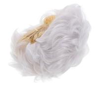 COLLBATH Postiche Courte Grise Synthétique Maintien Sécurisé Femmes Âgées Coiffure Quotidienne Cosplay Costume Grand-mère Douce Résistante la Chaleur