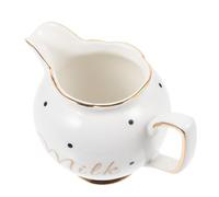 COLLBATH Pot à Lait Céramique Européen avec Bord Doré Pichet Lait et Polyvalent pour Café Sucre et Design Décoratif Élégant