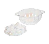 COLLBATH Pot Verre Citrouille avec Couvercle Bocal à Bonbons Halloween Hermétique Récipient Décoratif Polyvalent pour Snack Plateau de Desserts et Automne Thanksgiving Bureau et Maison