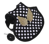 COLLBATH Poulet et Manteau de Canard Harnais et Laisse pour Pigeon Veste de Poule vêtements pour Poulets vêtements de Poulet pour Poules vêtements de Poussin Gilet Coq réglable Toile Black