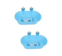 COLLBATH pour Perroquets 2 Pièces pour Oiseaux Piscine Petit Animal De Compagnie Perroquets avec Miroir