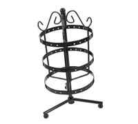 COLLBATH Présentoir Rotatif pour Boucles Oreilles Organisateur Circulaire Bijoux pour Colliers Bracelets et Bagues Support Compact et Robuste pour Exposer et Ranger Vos Accessoires