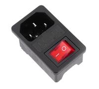 COLLBATH Prise Électrique à 3 Broches avec Interrupteur et Fusible Intégré Prise D’Alimentation Secteur 10 A 250 V Kit Complet sans Montage Usage Domestique Sécurisé et Facile à