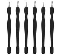 COLLBATH Repousse-cuticules Professionnel 6 Pièces en Plastique Abs pour Manucure Japonaise, Élimination des Peaux Mortes et Bords Lisses, Fournitures de Manucure Pratiques