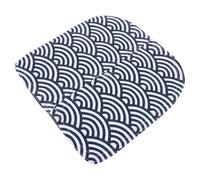 COLLBATH Rideau Magnétique pour Bac à Litière Compatible Écran Intimité pour Chat Motif Vagues Japonaises Tissu Réducteur de Bruit Accessoire Autonettoyant pour Bac Chat