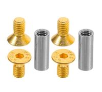 COLLBATH Rivets Métalliques en Laiton pour Couteaux de Chef, Lot de 2 Fixations Solides pour Manches en Bois, Outils de Bricolage Adaptés la Coutellerie Professionnelle