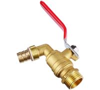 COLLBATH Robinet en Laiton Dn15 à Poignée Unique pour Chaudière et Cuisinière à Thé, Vanne de Vidange Haute Température, Bec Verseur Solide, Surface Polie Lisse, Usage la Cuisine et Salle