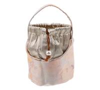 COLLBATH Sac de Rangement pour Théière Tissu de Soie Imperméable Sac à Cordon Portable pour Ensemble de Thé Chinois Kung Fu Housse Isolante et Protectrice pour Tasse et Théière pour Voyage
