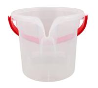 COLLBATH Seau Transparent Poignée pour Graines D’Oiseaux Sauvages, Récipient Étanche Anti-gaspillage Large Ouverture et Pelle Intégrée, Accessoire Pratique pour Mangeoires Extérieures