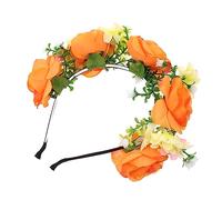 COLLBATH Serre-tête De Noël Coiffe Fleurs Tissu Coiffe Décorative De Festival Orange