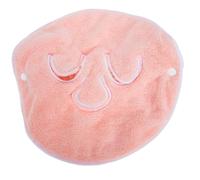 COLLBATH Serviette de Soin du Visage en Polaire Corail Serviette Vapeur Hydratante et Chaude 3 Trous Lien Ajustable Couleur Rose pour Masque Visage et Thermal Réutilisable et Douce