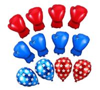COLLBATH Set de Ballons Gonflables Forme de Gants de Boxe et Sacs de Décoration Résistante pour Fête de Lutte et Anniversaire Garçon Thème Arts Martiaux Mixtes