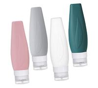 COLLBATH Set de Flacons Silicone pour Voyage Bouteilles Rechargeables Multi-usages pour Lotion Shampooing Crème avec Sac de Rangement Portable