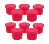 COLLBATH Silicone Wine Stopper Lids, Leakproof Wine Stopper, 10pcs, Thickened Skirt Design, Versatile Fit, Easy to Use, for Wine Bottles and Beverage Bottles, Rose