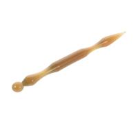 COLLBATH Stylo de Massage Acupunctural Portable Corne de Bœuf Outil de Médecine Chinoise à Double Tête pour Acupuncture Réflexologie et Soulagement des Points de Tension pour Visage