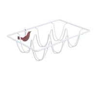 COLLBATH Support à Œufs Fer Blanc à Surface Lisse Porte-œufs Anti-dérapant pour Réfrigérateur Comptoir et Rangement Compact Décor Moderne pour Cuisine