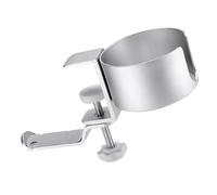 COLLBATH Support Casque et Porte Gobelet de Bureau Réglable Aluminium Crochet Rotatif Multifonction pour Casque Gaming et Boissons Installation Facile sous Table Argenté