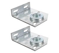 COLLBATH Support Central de Porte de Garage 2 Pièces, Palier Robuste en Acier pour Ressort de Torsion Diamètre Intérieur 25,4 Mm, Kit de Quincaillerie Résidentielle Compatible