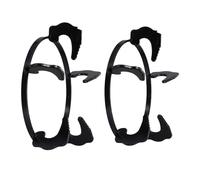 COLLBATH Support De Cuisinière à Gaz 2 Pièces En Fer Noir Mate, Cadres Multifonctionnels Ø18,5 Cm Et Ø20,2 Cm, Antirouille Et Facile à Nettoyer Cuisine Familiale Et Restaurant