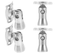 COLLBATH Support de Main Courante en Inox 4 Pièces Équerre de Fixation Solide et Colonne Oscillante pour Rambarde d'Escalier Intérieur et Extérieur