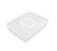 COLLBATH Support De Rangement En Plastique Multi-grilles Pour 34 Œufs Organiseur De Réfrigérateur Empilable Boîtier En Plastique Pp