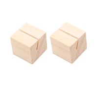 COLLBATH Support Photo Carré en Bois À Base Plate pour Cartes De Visite 10 Pièces pour Maison Mariage