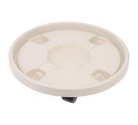 COLLBATH Support Pot de Fleurs Rond avec roulettes Plateau Plastique Épais avec Bac à Eau Chariot Mobile Pratique pour Plantes Intérieur et Extérieur Blanc