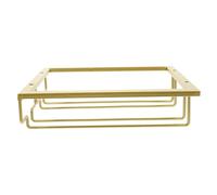 COLLBATH Support Verres à Vin Suspendu Forgé Doré Porte Gobelets Sous Armoire Emplacements Rangement Compact et Égouttoir pour Cuisine Bar Restaurant