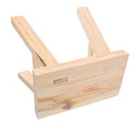 COLLBATH Tabouret en Bois Massif pour Garçon et Filles, Une Marche, Beige | Léger et Portable, Facile à Nettoyer, Coins Arrondis, pour Chambre et Salle de Bain